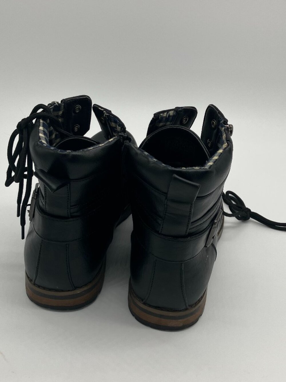 Bruno Marc Philly-3 Lace Up And Zipper Black Boots Mens Sz 10.5 - Picture 4 of 5